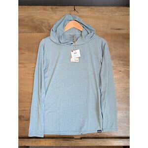 Patagonia Cap Cool Daily Hoody Womens Small Light Blue Long Sleeve Pullover NWT